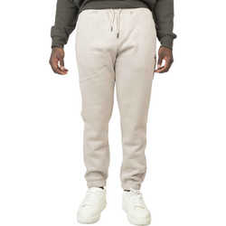 Rebase Ανδρικό Παντελόνι Φόρμας Fleece με Λάστιχο Εκρού 252RPAN-6020