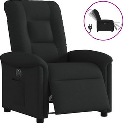vidaXL Πολυθρόνα Relax με Υποπόδιο Ανακλινόμενη Μαύρη 3303236