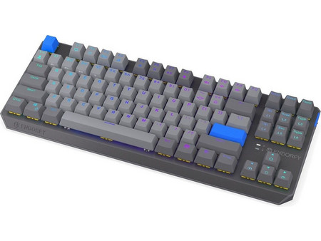 Endorfy Thock V2 Ασύρματο Μηχανικό Gaming Πληκτρολόγιο TenKeyLess με Endorfy Yellow Διακόπτες RGB Grey