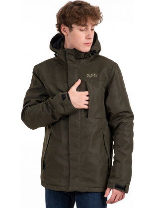 Ice Tech Ανδρικό Μπουφάν Χειμωνιάτικο Puffer Χακί G327