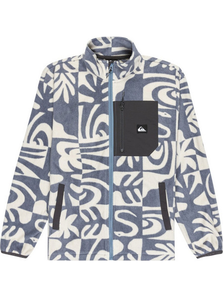 Quiksilver Παιδική Ζακέτα Fleece με Φερμουάρ Λευκή Γκρι EQBPF03016-BND6