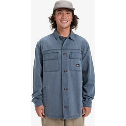 Quiksilver Ανδρικό Πουκάμισο Τζιν Μακρυμάνικο Κανονική Γραμμή Μπλε EQYWT04654-KTP0