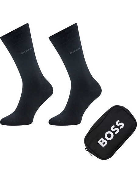 Hugo Boss Ανδρικές Κάλτσες Ψηλές Μαύρες 2Pack 50558570-001