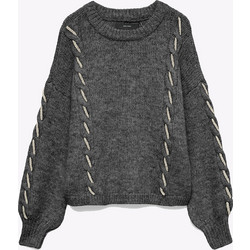Vero Moda Γυναικείο Πουλόβερ Oversized Ανθρακί 10334866