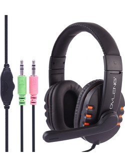 Ovleng X6 Gaming Headset Over Ear Black Orange