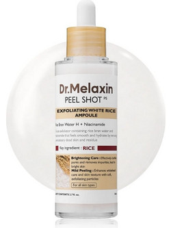 Dr.Melaxin Peel Shot Exfoliating White Rice Ενυδατικό Serum Προσώπου με AHA BHA & Νιασιναμίδη 80ml