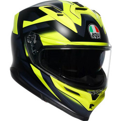 AGV K7 Glimpse Matt Black Fluo Yellow Κράνος Μηχανής Full Face 1450gr
