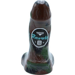 Kiotos Green Revolut Green Army 08 Large Dildo με Βεντούζα 22cm Καφέ Πράσινο