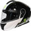 Str Veloce Black White Fluo Yellow Κράνος Μηχανής Flip-Up 1650gr