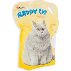 Akinu Happy Cat Sandy Κρυσταλλική Άμμος Γάτας χωρίς Άρωμα 7.2lt