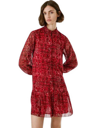 Pepe Jeans Mini Βραδινό Φόρεμα Κόκκινο PL9537711-264