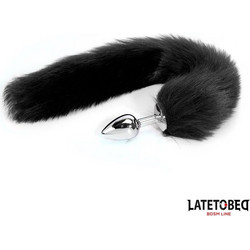 LateToBed Foxy Πρωκτική Σφήνα Tail Plug 40cm Μαύρη