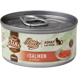FISI Pure Meat Adult with Salmon in Broth 80gr