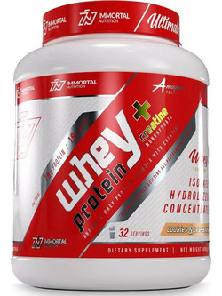 Immortal Nutrition Whey & Creatine Cookies & Cream Πρωτεΐνη Ορού Γάλακτος Γράμμωσης 1kg