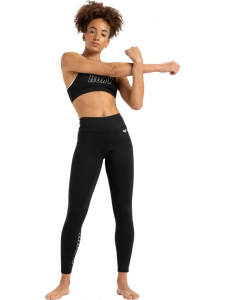 Roxy Everyday Flow Γυναικείο Κολάν Μακρύ Ψηλόμεσο Μαύρο ERJNP03676-KVJ0