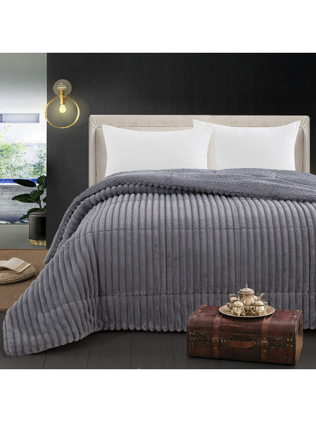 Beauty Home Κουβερτοπάπλωμα Υπέρδιπλο 220x240 Art 12524 Ανθρακί