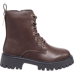 Envie Shoes Γυναικεία Αρβυλάκια Δερμάτινα Καφέ με Χοντρό Χαμηλό Τακούνι E23-22047-28