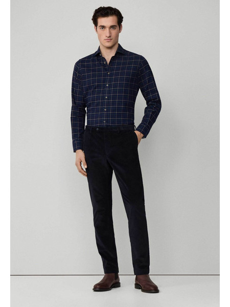 Hackett Ανδρικό Παντελόνι Chino Κοτλέ Slim Εφαρμογή Navy Μπλε HM2100019R