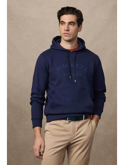 Hackett Ανδρικό Φούτερ με Κουκούλα & Τσέπες Navy Μπλε HM5800011