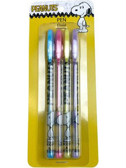 Back Me UP Peanuts Friend Σετ Στυλό 0.5mm 4τμχ 365-04008