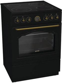 Gorenje ECS6250CLB Black Κουζίνα Ηλεκτρική 65lt με Κεραμικές Εστίες 60cm