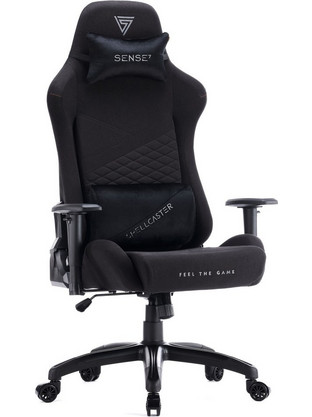 SENSE7 Spellcaster Senshi Edition XL Καρέκλα Gaming Υφασμάτινη με Ρυθμιζόμενα Μπράτσα Μαύρη 5902659843555