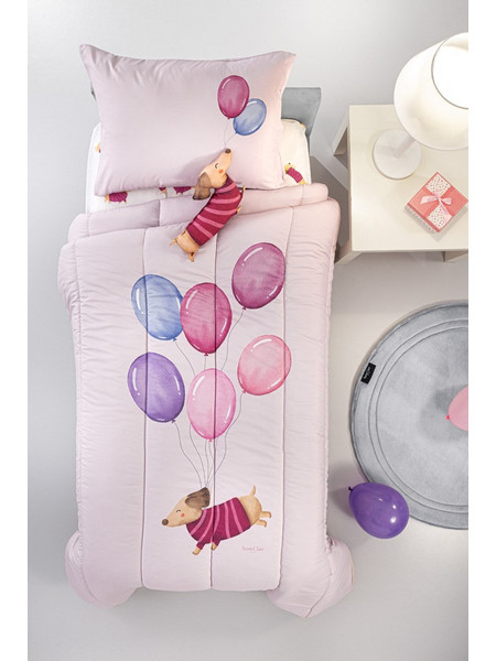 Saint Clair Παιδικό Κουβερλί Μονό Microfiber 160x220 Pet Ροζ