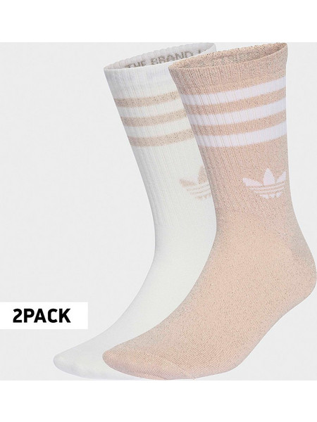 Adidas Originals Ανδρικές Κάλτσες Ψηλές Λευκές Ροζ 2Pack KD0966