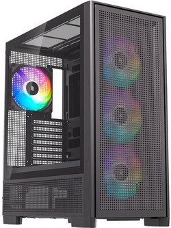 Silentware Air 2000 Black Gaming Midi Tower Κουτί Υπολογιστή RGB με Πλαϊνό Παράθυρο