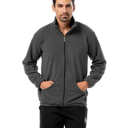 Bodymove Ανδρική Ζακέτα Fleece με Κουκούλα και Φερμουάρ Ανθρακί 1429-3