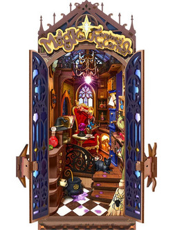 Robotime Rolife Magic Fantasy Corner 3D Book Nook DIY 185 Κομμάτια 27cm TGB14