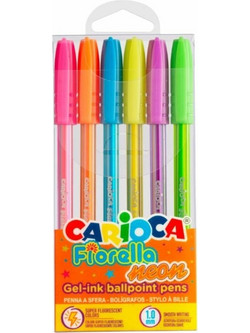 Carioca Fiorella Neon Σετ Στυλό Gel Πολύχρωμο 6τμχ 42802