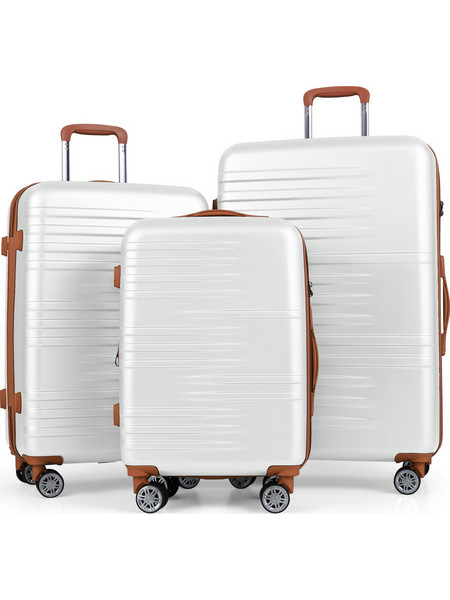 Costway BL10015WH Σετ Βαλίτσες 3τμχ Λευκές