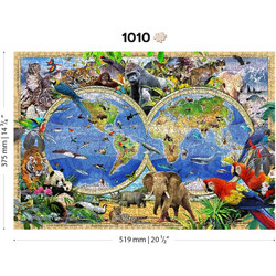 Puzzle Χάρτης του Ζωικού Βασιλείου 1010 Κομμάτια