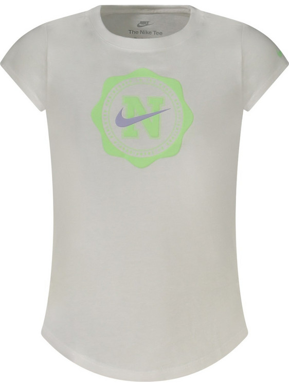 Nike Παιδικό T-Shirt Κοντομάνικο Λευκό Lime 36L996-001