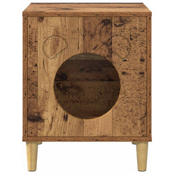 vidaXL Ξύλινo Σπιτάκι Γάτας 42.5x40x52.5cm Καφέ 8000678
