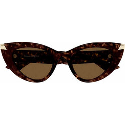 Alexander McQueen AM0442S 003 Γυναικεία Γυαλιά Ηλίου Cat Eye Κοκάλινα Καφέ με Καφέ Φακό