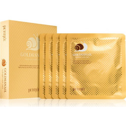 Petitfee Gold & Snail Sheet Μάσκα Προσώπου για Αντιγήρανση με Εκχύλισμα Σαλιγκαριού 5x30gr
