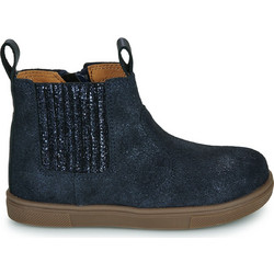 GBB Brillant Παιδικά Μποτάκια Navy Μπλε Δερμάτινα Chelsea με Φερμουάρ AM317-42