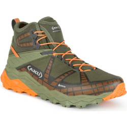 AKU Flyrock MId Ανδρικά Ορειβατικά Μποτάκια Αδιάβροχα Gore-Tex Χακί AKU34-00013-486