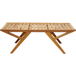 Kare Design Honolulu Ορθογώνιο Τραπέζι Κήπου Μασίφ Ξύλο Καφέ 120x60x40cm 87532