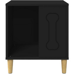 vidaXL Σπιτάκι Σκύλου Ξύλινο Μαύρο 44x42x49cm