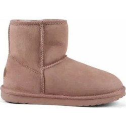 Emu Γυναικεία Μποτάκια Suede Ροζ με Γούνα 10003