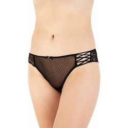 Elite Form Γυναικείο Sexy String με Δαντέλα Μαύρο 2876