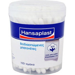 Hansaplast Μπατονέτες Βαμβακερές Βιοδιασπώμενες 100τμχ