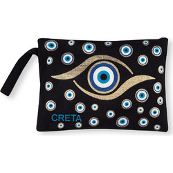 Silk Fashion Creta 7 Γυναικείο Νεσεσέρ 30x20cm Μαύρο Χρυσό