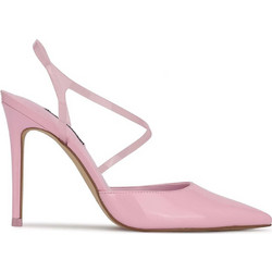 Nine West Γόβες Slingback Δερμάτινες με Τακούνι Στιλέτο Ροζ WNFAMES3