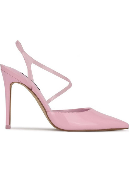 Nine West Γόβες Slingback Δερμάτινες με Τακούνι Στιλέτο Ροζ WNFAMES3