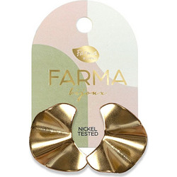 Farma Bijoux Γυναικεία Σκουλαρίκια Κρεμαστά Xρυσά BEG015