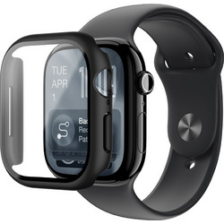 AMAZINGTHING Radix Θήκη Σιλικόνης Tempered Glass για Apple Watch 11 46mm Μαύρη